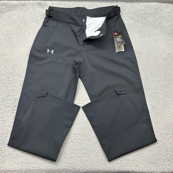 Under Armour 1305779 001 Women’s Medium Black Waterproof UA Storm Rain Pants - Picture 1 of 16